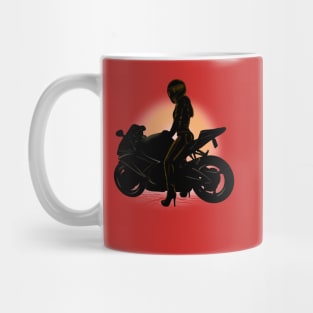 Motorradfahrerin Mug